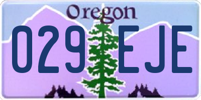 OR license plate 029EJE