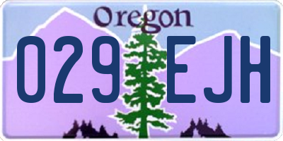 OR license plate 029EJH