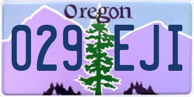 OR license plate 029EJI