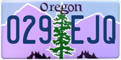 OR license plate 029EJQ