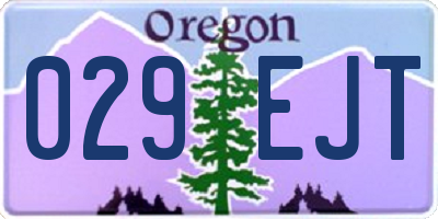 OR license plate 029EJT
