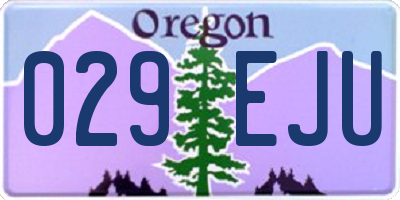 OR license plate 029EJU