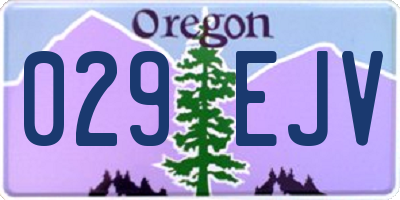 OR license plate 029EJV