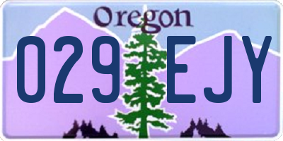 OR license plate 029EJY