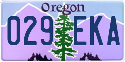 OR license plate 029EKA