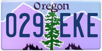 OR license plate 029EKE
