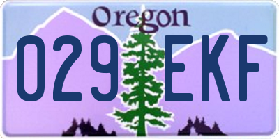 OR license plate 029EKF