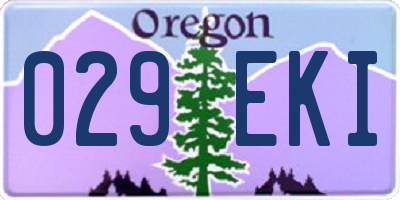 OR license plate 029EKI