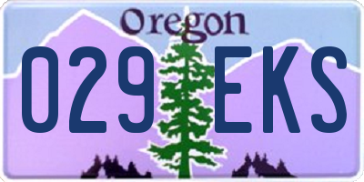 OR license plate 029EKS