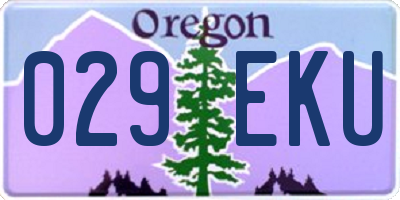 OR license plate 029EKU