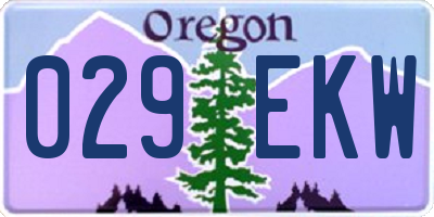 OR license plate 029EKW