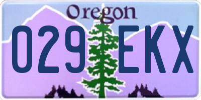OR license plate 029EKX
