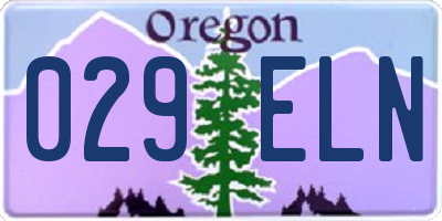 OR license plate 029ELN