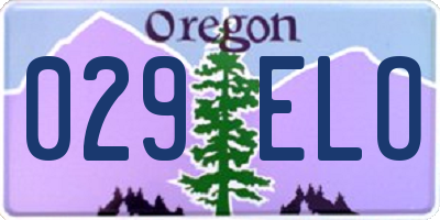 OR license plate 029ELO