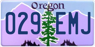 OR license plate 029EMJ