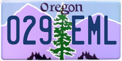 OR license plate 029EML