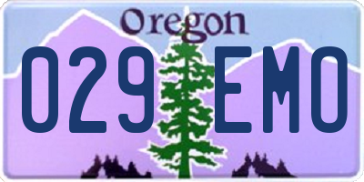 OR license plate 029EMO