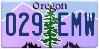 OR license plate 029EMW