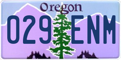 OR license plate 029ENM