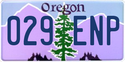 OR license plate 029ENP