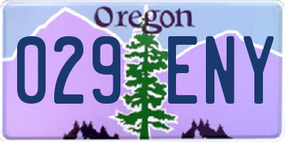 OR license plate 029ENY