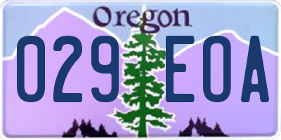 OR license plate 029EOA