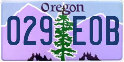 OR license plate 029EOB