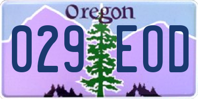 OR license plate 029EOD