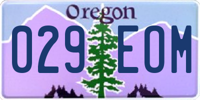 OR license plate 029EOM