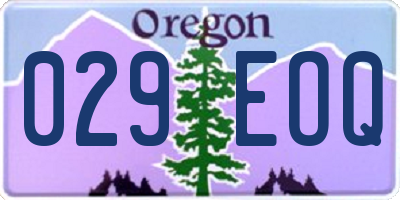OR license plate 029EOQ