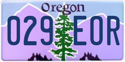 OR license plate 029EOR