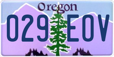 OR license plate 029EOV