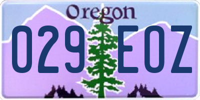 OR license plate 029EOZ