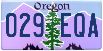 OR license plate 029EQA