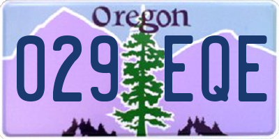 OR license plate 029EQE