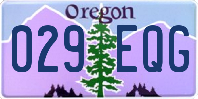 OR license plate 029EQG