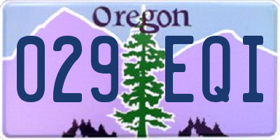 OR license plate 029EQI