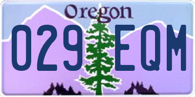 OR license plate 029EQM