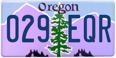 OR license plate 029EQR