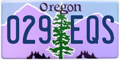 OR license plate 029EQS