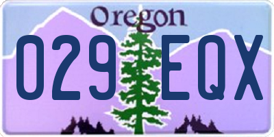 OR license plate 029EQX