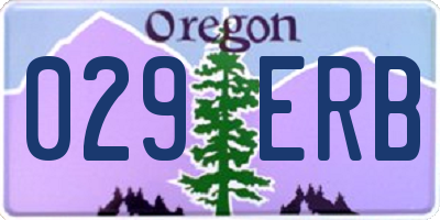 OR license plate 029ERB