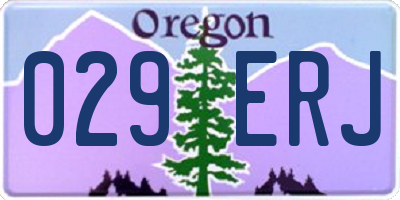 OR license plate 029ERJ
