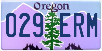 OR license plate 029ERM