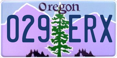 OR license plate 029ERX