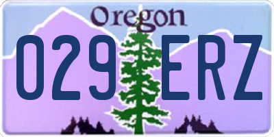 OR license plate 029ERZ