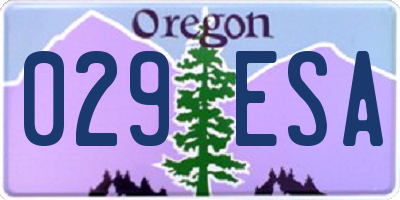 OR license plate 029ESA