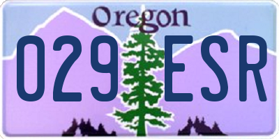 OR license plate 029ESR