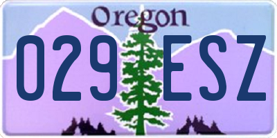 OR license plate 029ESZ