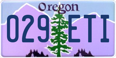 OR license plate 029ETI